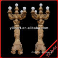 Angel Girl Marble Stone Decorative Large Garden Light Statues YL-R420